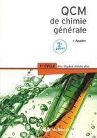 Couverture du livre « QCM de chimie générale ; 1er cycle des études médicales » de Mohamed Ayadim et Depovere aux éditions De Boeck Superieur
