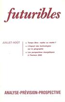 Couverture du livre « Futuribles 156, juillet-aout 1991. temps libre : mythe ou realite ? - l'impact des technologies sur » de Gershuny/Marchetti aux éditions Futuribles