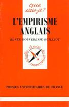 Couverture du livre « L'empirisme anglais » de Renee Bouveresse-Quilliot aux éditions Que Sais-je ?