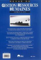 Couverture du livre « REVUE GESTION DES RESSOURCES HUMAINES » de Leflanchec A aux éditions Eska