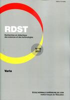 Couverture du livre « RDST, n° 16/2017 : Varia » de Auteurs Divers aux éditions Ens Lyon