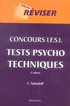 Couverture du livre « Concours ifsi ; tests psychotechniques (2e édition) » de V Sokoloff aux éditions Maloine