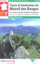 Couverture du livre « Tours du massif des bauges 2005 - 73 - gr96 - 902 » de  aux éditions Ffrp