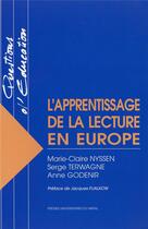 Couverture du livre « L apprentissage de la lecture en europe » de Nyssen aux éditions Pu Du Midi