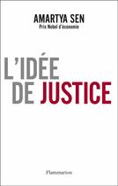 Couverture du livre « L'idée de justice » de Amartya Sen aux éditions Flammarion