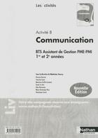 Couverture du livre « Activite 8 - communication les activites livre du professeur » de Bouvier/Cayot/Doussy aux éditions Nathan