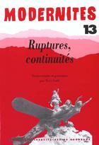 Couverture du livre « Ruptures, continuités » de Yves Vade aux éditions Pu De Bordeaux