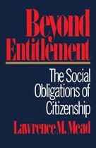 Couverture du livre « Beyond Entitlement » de Mead Lawrence M aux éditions Free Press