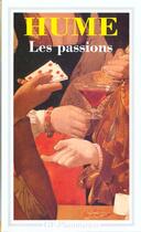 Couverture du livre « Traite de la nature humaine (livre ii) - les passions, dissertation sur les pass » de David Hume aux éditions Flammarion