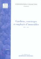 Couverture du livre « Gardiens, concierges et employés d'immeubles ; idcc 1043 » de  aux éditions Documentation Francaise