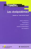 Couverture du livre « Les dyslipidemies » de Luc/Lecerf aux éditions Elsevier-masson