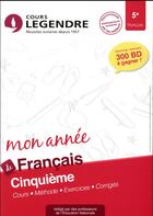 Couverture du livre « Cours legendre francais cinquieme mon annee » de Devenn Francois aux éditions Edicole