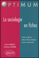 Couverture du livre « La sociologie en fiches » de Glaymann/Barbusse aux éditions Ellipses