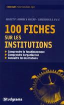 Couverture du livre « 120 fiches sur les institutions (2e édition) » de  aux éditions Studyrama