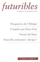 Couverture du livre « PROSPECTIVE DE L'AFRIQUE » de Granrut/Hugon/Godet aux éditions Futuribles