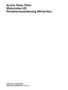 Couverture du livre « Materialien (E) ; peripheriewanderung winterthur » de Peter Piller aux éditions Nieves