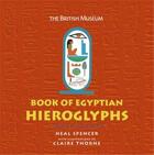 Couverture du livre « Book of egyptian hieroglyphs » de Spencer Neal aux éditions British Museum
