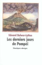 Couverture du livre « Derniers jours de pompei (les) » de Bulwer Lytton Edward aux éditions Ecole Des Loisirs