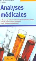 Couverture du livre « Analyses medicales » de C Schottdorf-Timm et V Maier aux éditions Vigot