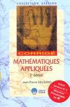 Couverture du livre « Mathematiques appliquees 2e decf 5 » de Delgado aux éditions Eska