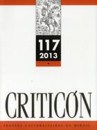 Couverture du livre « Criticon 117 » de Vitse M aux éditions Pu Du Midi