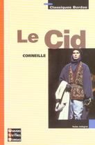 Couverture du livre « Le Cid » de Pierre Corneille aux éditions Bordas