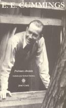 Couverture du livre « Poèmes choisis » de Edward Estlin Cummings aux éditions Corti