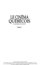 Couverture du livre « Le cinéma québécois ; à la recherche d'une identité ? t.1; l'imaginaire filmique » de Christian Poirier aux éditions Pu De Quebec