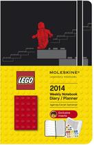 Couverture du livre « Agenda 2014 Lego semainier carnet grand format noir » de Moleskine aux éditions Moleskine Papet