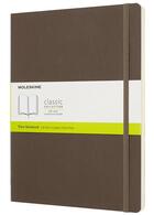 Couverture du livre « Carnet blanc très grand format souple terre d'ombre » de  aux éditions Moleskine