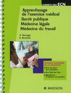 Couverture du livre « Apprentissage de l'exercice médical » de Somogyi/Brochard aux éditions Elsevier-masson