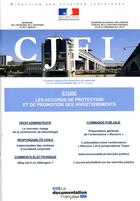 Couverture du livre « CJFI ; les accords de protection et de promotion des investissements (édition 2009) » de  aux éditions Documentation Francaise