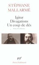 Couverture du livre « Igitur / divagations / un coup de des » de Mallarme/Bonnefoy aux éditions Gallimard