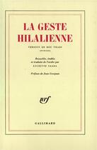 Couverture du livre « La geste hilalienne - version de bou thadi (tunisie) » de Anonymes/Grosjean aux éditions Gallimard