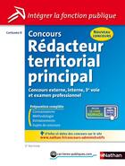 Couverture du livre « Concours rédacteur territorial principal ; catégorie B ; préparation complète (édition 2014) » de  aux éditions Nathan