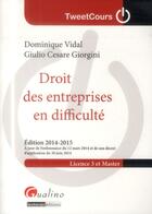 Couverture du livre « Droit des entreprises en difficulté » de Dominique Vidal et Giulio Cesare Giorgini aux éditions Gualino