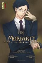 Couverture du livre « Moriarty Tome 16 » de Ryosuke Takeuchi et Hikaru Miyoshi aux éditions Kana