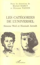 Couverture du livre « Les categories de l'universel - simone weil et hannah arendt » de  aux éditions L'harmattan