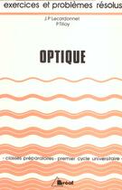 Couverture du livre « Optique » de Jean-Pierre Lecardonnel aux éditions Breal