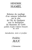 Couverture du livre « Relation Du Naufrage D'Un Vaisseau Hollandais Sur ... » de Hamel Hendrik aux éditions L'harmattan