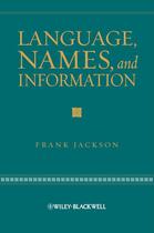 Couverture du livre « Language, Names, and Information » de Frank Jackson aux éditions Wiley-blackwell