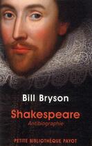Couverture du livre « Shakespeare » de Bill Bryson aux éditions Payot