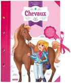 Couverture du livre « Mon carton à dessins chevaux » de Miss Holly aux éditions Auzou