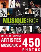 Couverture du livre « Musique : box ; la musique par les grands photographes » de Gino Castaldo aux éditions Chene