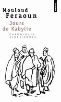 Couverture du livre « Jours de Kabylie » de Mouloud Feraoun aux éditions Points