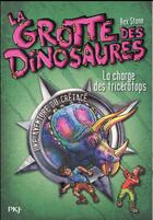 Couverture du livre « La grotte des dinosaures Tome 2 : La charge des tricératops » de Rex Stone aux éditions Pocket Jeunesse