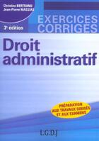 Couverture du livre « Droit administratif (3e édition) » de Bertrand/Massias aux éditions Gualino
