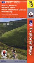 Couverture du livre « **brecon & beacons np east area » de  aux éditions Ordnance Survey