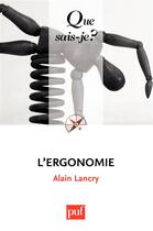 Couverture du livre « L'ergonomie » de Alain Lancry aux éditions Presses Universitaires De France