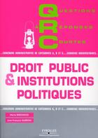 Couverture du livre « Droit public et institutions politiques » de Berchoud/Guedon aux éditions Organisation